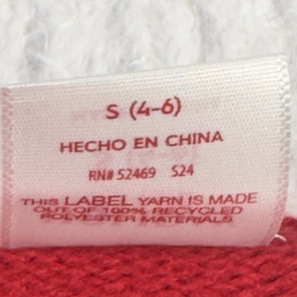 Holiday Time Women’s Christmas Argyle Gnome Cardigan Sweater S Red Green White - Picture 6 of 14